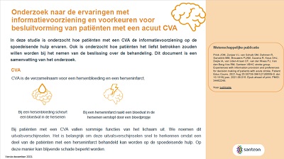 Factsheet acute zorg CVA